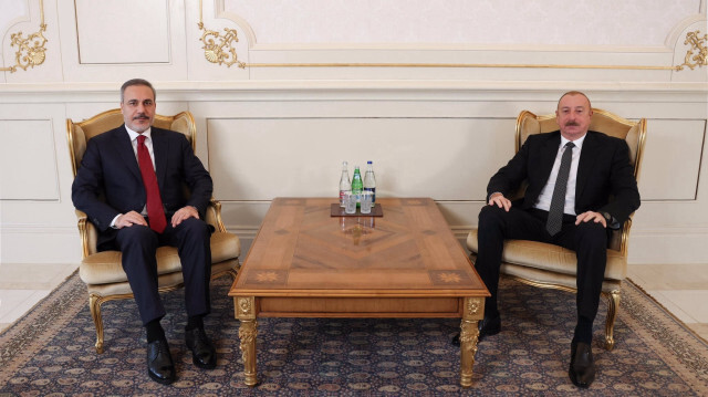 Dışişleri Bakanı Hakan Fidan, Azerbaycan Cumhurbaşkanı İlham Aliyev.