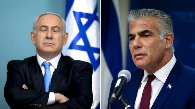 İsrail Başbakanı Binyamin Netanyahu - İsrail muhalefet lideri Yair Lapid