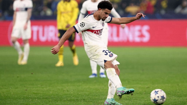 Le joueur français du PSG Warren Zaire-Emery, buteur face à Dortmund lors de la 6e journée de Ligue des Champions.