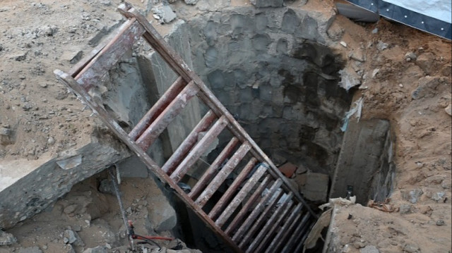 L'entrée d'un tunnel dans le nord de la bande de Gaza, le 22 novembre 2023.