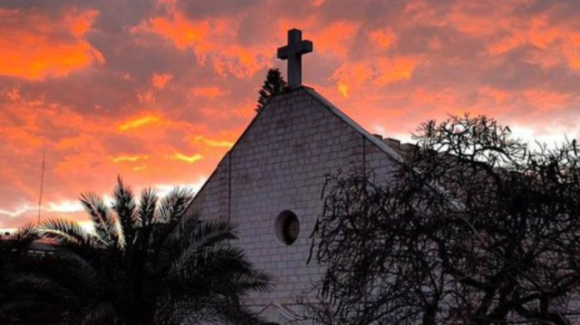 L'église catholique de la Sainte-Famille à Gaza. 
