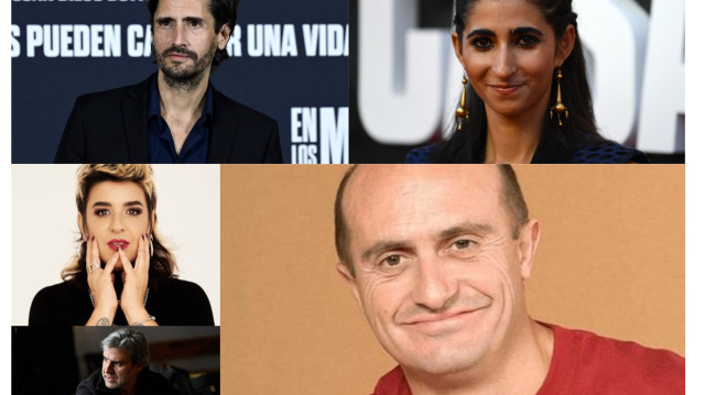 Les célébrités espagnoles, Juan Diego Botto, Alba Flores, Amparo Sanchez, Pepe Viyuela et Alberto San Juan.