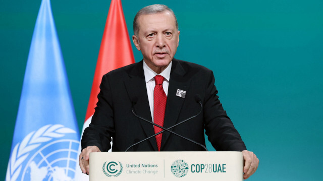 Le président de la République de Türkiye, Recep Tayyip Erdogan lors du sommet COP28 à Dubaï, le 1er décembre 2023. 
