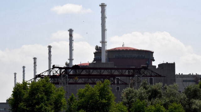 Vue de la centrale nucléaire de Zaporijjia, contrôlée par la Russie, dans le sud de l'Ukraine, le 15 juin 2023.
