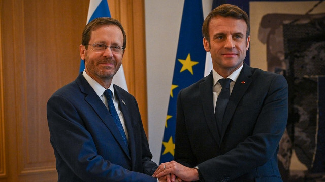İsrail Cumhurbaşkanı Isaac Herzog - Fransa Cumhurbaşkanı Emmanuel Macron