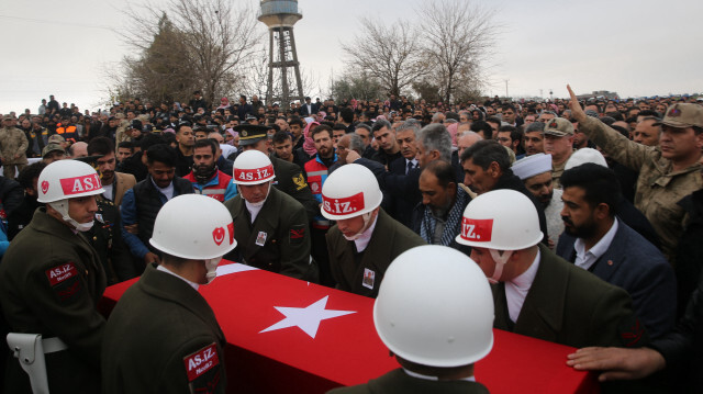 Des funérailles ont été organisées dans les villes d'origine des soldats turcs tombés en martyr.