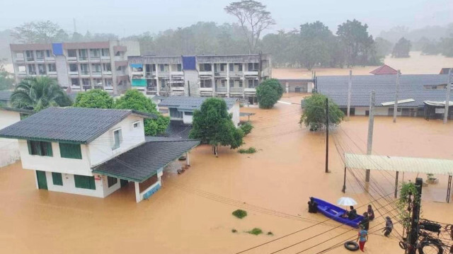 Les intempéries ont ravagé la Thaïlande, dans la région de Narathiwat, le 25 décembre 2023.