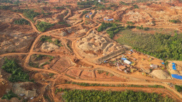 Vue aérienne du parc industriel de Morowali, l'un des plus grands producteurs de nickel en Indonésie.