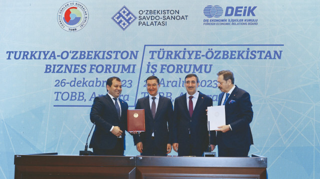 Cumhurbaşkanı Yardımcısı CEVDET Yılmaz, Türkiye-Özbekistan İş Forumu'nda konuştu.