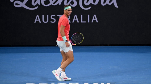 L'Espagnol Rafael Nadal lors du tournoi international de tennis de Brisbane, le 31 décembre 2023.