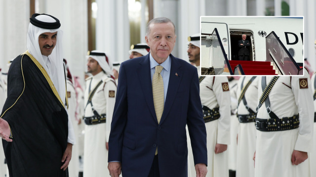  Katar Emiri Şeyh Temim bin Hamed Al Sani - Cumhurbaşkanı Recep Tayyip Erdoğan - Almanya Cumhurbaşkanı Frank Walter Steinmeier.