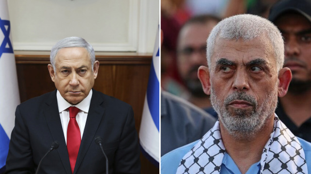 İsrail Başbakanı Binyamin Netanyahu - Hamas'ın Gazze'deki lideri Yahya Sinva