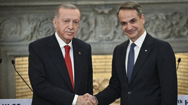 Cumhurbaşkanı Recep Tayyip Erdoğan - Yunanistan Başbakanı Kiryakos Miçotakis