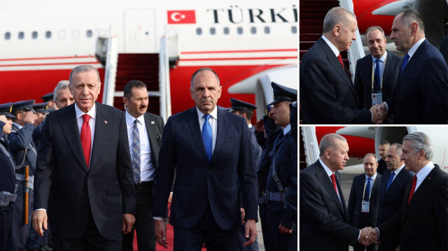Cumhurbaşkanı Recep Tayyip Erdoğan, Yunanistan'a ulaştı.