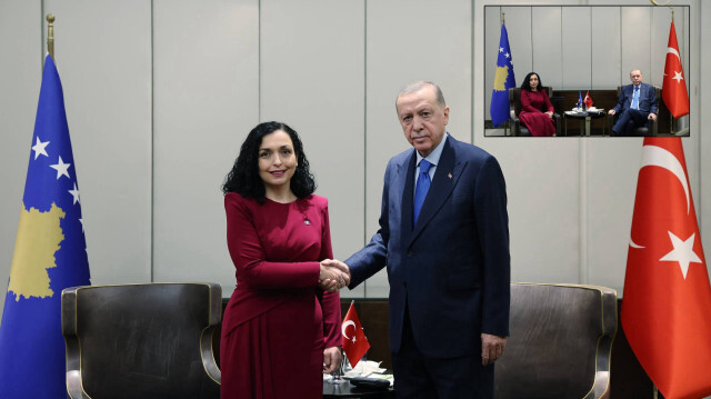Cumhurbaşkanı Recep Tayyip Erdoğan, Kosova Cumhurbaşkanı Vjosa Osmani- Sadriu.