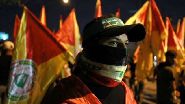 Manifestation devant l'ambassade américaine d'Irak pour protester contre le soutien de Washington à Israël, le 18 octobre 2023.