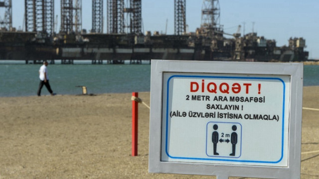 Infrastructure pétrolière à Bakou, capitale de l'Azerbaïdjan.