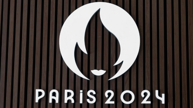 Logo des Jeux Olypiques 2024 de Paris, à Saint-Denis.

