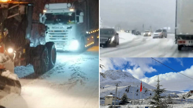 Antalya'da dün gece Akseki, Korkuteli, Elmalı ve Konyaaltı ilçelerinin yüksek kesimlerine kar yağdı.