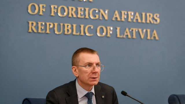 Le Ministre des Affaires Étrangères de Lettonie, M. Edgars Rinkevics @Gints Ivuskans / AFP