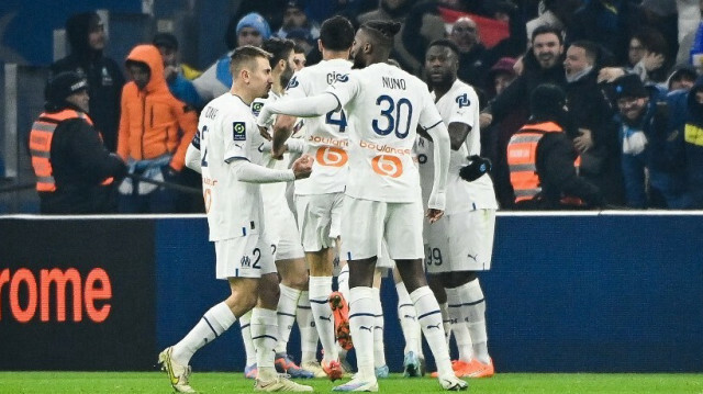 Alexis Sanchez, buteur contre Monaco le 28.01.2023 au Vélodrome @CLEMENT MAHOUDEAU / AFP