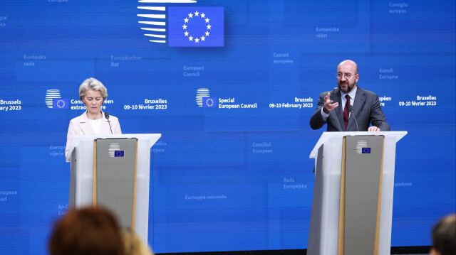 La présidente de la Commission européenne, Ursula von der Leyen, et le président du Conseil européen, Charles Michel. Crédit photo: KENZO TRIBOUILLARD / AFP