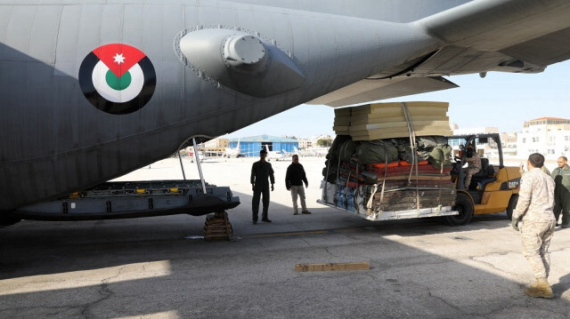 La Jordanie a envoyé des avions d'aide en Türkiye. Crédit photo: AA