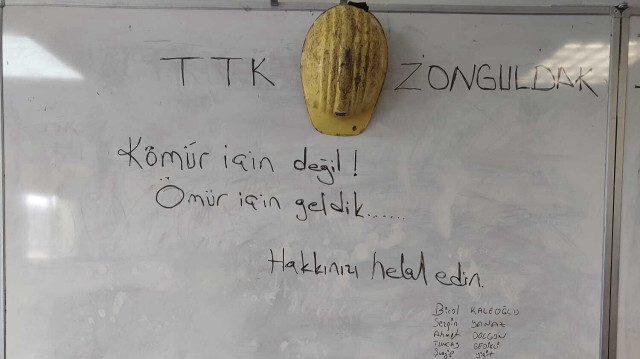 Zonguldaklı madencilerden depremzedelere not. 