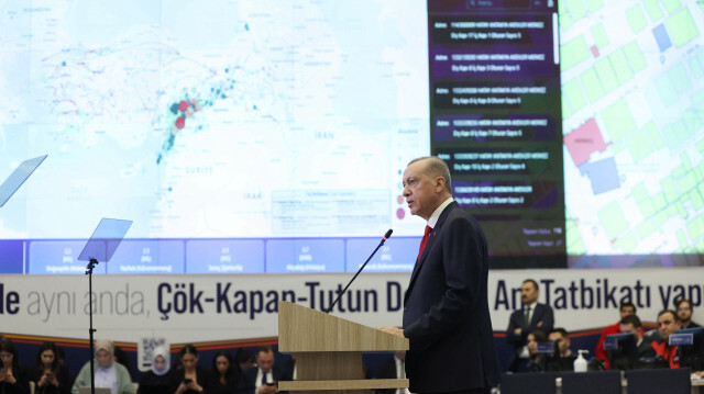 Cumhurbaşkanı Erdoğan, AFAD Merkez Binası'nda açıklamalarda bulundu.