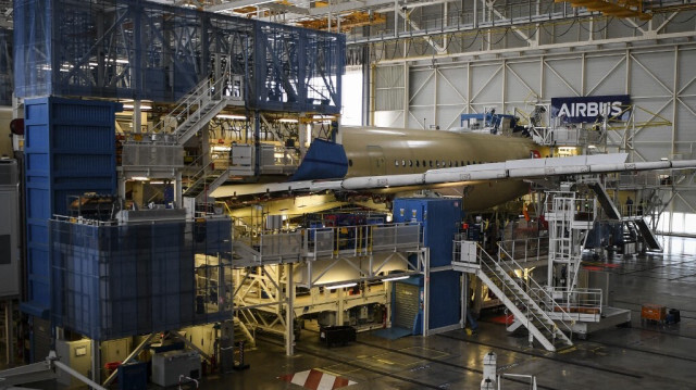 Le site d'assemblage de l'Airbus A350, à Colomiers près de Toulouse.
Crédit: Valentine CHAPUIS / AFP