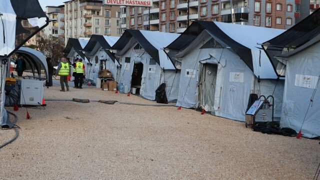 Belçika'nın Hatay Kırıkhan'da kurduğu sahra hastanesi.