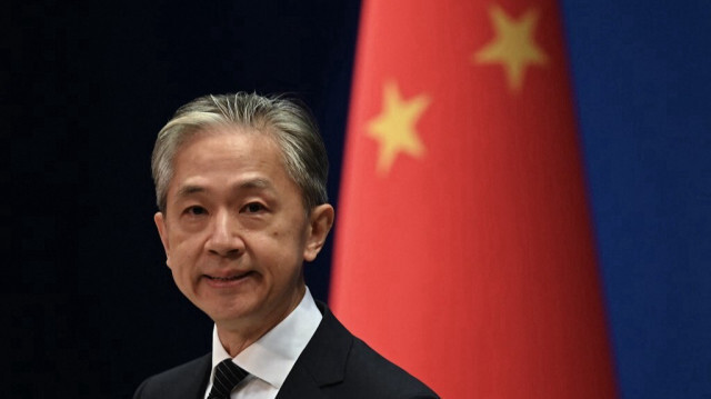 Le porte-parole du ministère chinois des Affaires étrangères Wang Wenbin. Crédit photo: Noël Celis / AFP