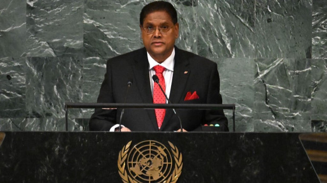 Le président du Suriname, Chandrikapersad Santokhi. Crédit: TIMOTHY A. CLARY / AFP