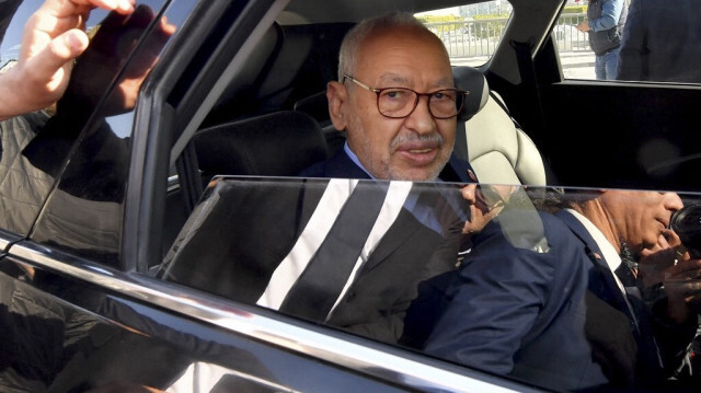 Ennahdha Rached Ghannouchi à Tunis, le 21 février 2023.Crédit: FETHI BELAID / AFP