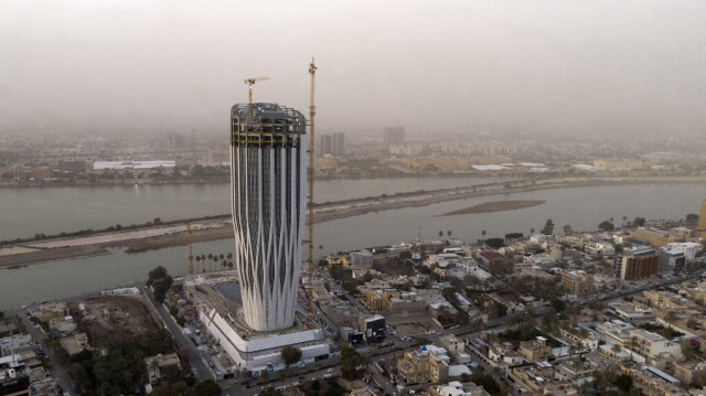 Cette vue aérienne montre le siège de la Banque centrale d'Irak (CBI). Crédit photo: AFP