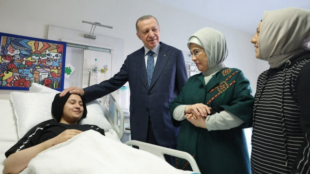 Turkish President Recep Tayyip Erdogan and his wife Emine Erdogan