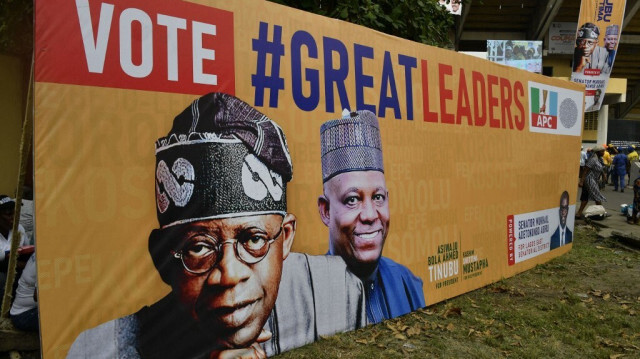 Affiche électorale à Lagos, capitale du Nigéria. Crédit photo: PIUS UTOMI EKPEI / AFP