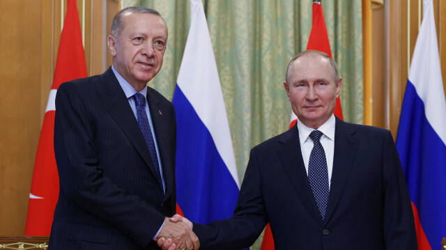 Cumhurbaşkanı Erdoğan ile Rusya Devlet Başkanı Putin.