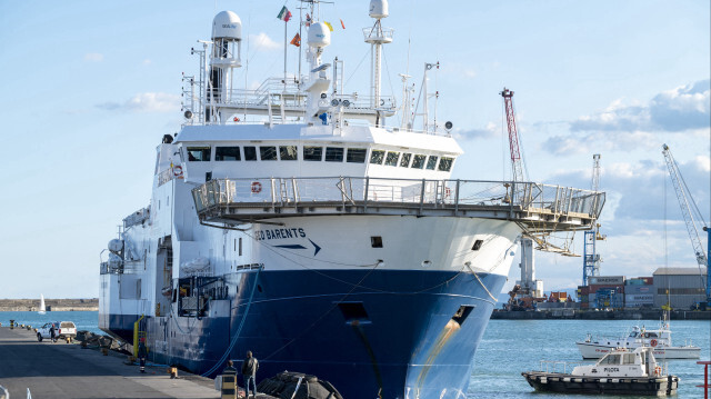 Le navire de sauvetage "Geo Barents" de l'ONG internationale Médecins sans frontières (MSF), le 6 novembre 2022 dans le port de Catane, en Sicile. Crédit photo: GIOVANNI ISOLINO / AFP