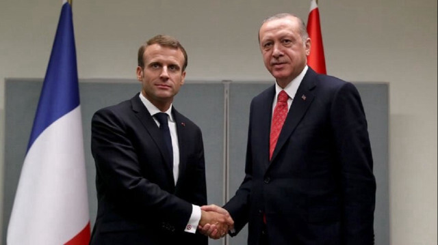 Cumhurbaşkanı Recep Tayyip Erdoğan, Fransa Cumhurbaşkanı Emmanuel Macron videokonferans görüşmesi gerçekleştirdi. (Arşiv)