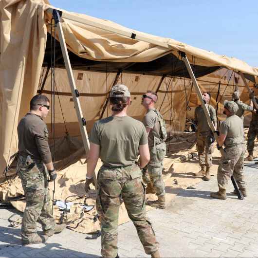 ABD askerleri Hatay'a sahra hastanesi kuruyor