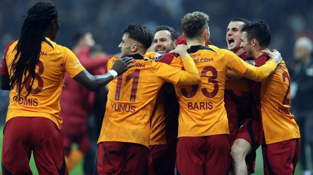 Galatasaraylı futbolcuların gol sevinci