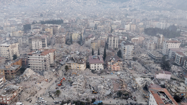 7.7'lik depremin ardından Kahramanmaraş.