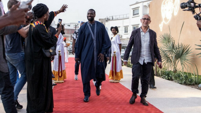 Le producteur et acteur français Omar Sy et le directeur de la photographie français Mathieu Vadepied lors de la première sénégalaise de "Tirailleurs" (Père et Soldat) à Dakar, le 20 décembre 2022. Crédit photo : John Wessels / AFP (Archive)