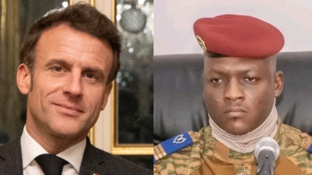 Les présidents français et burkinabè, Emmanuel Macron (G) et Ibrahim Traoré (D). Crédit Photo: APANEWS