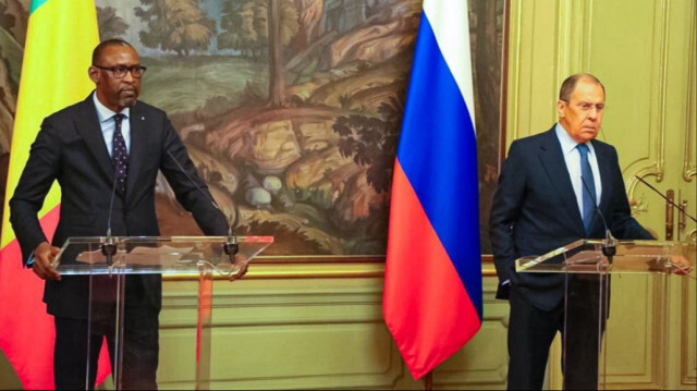 Le Ministre des Affaires Etrangères de la Fédération de Russie, Sergueï Lavrov, et son homologue malien, Abdoulaye Diop.  Crédit Photo: APANEWS