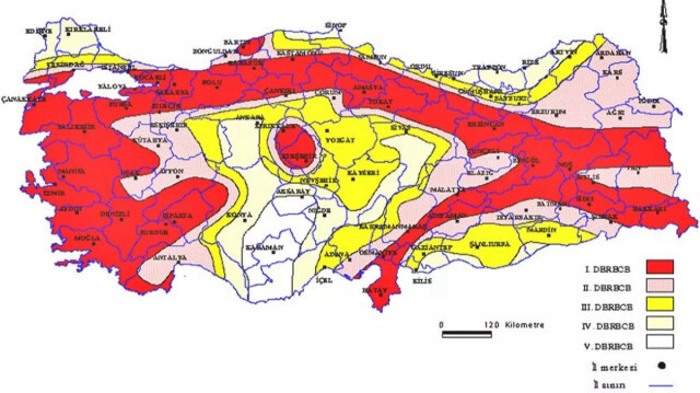 Türkiye deprem risk haritası 2023