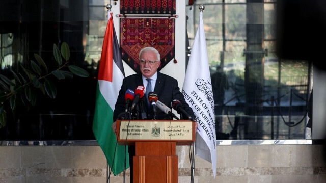 Le ministre palestinien des Affaires étrangères, Riyad al-Maliki. Crédit photo : AA