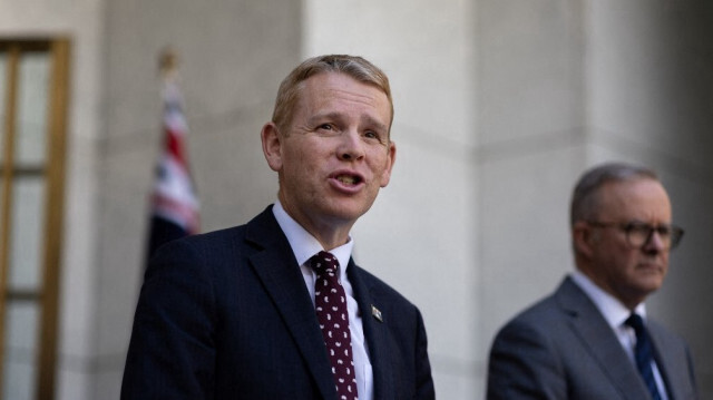 Le Premier ministre néo-zélandais Chris Hipkins et le Premier ministre australien Anthony Albanese. Crédit photo: STRINGER / AFP