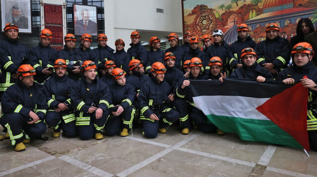 Une équipe de soutien et d'assistance palestinienne. Crédit photo: AHMAD GHARABLI / AFP